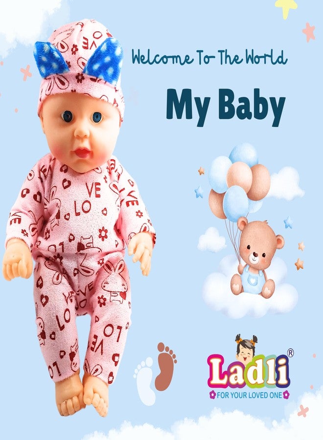 Ladli® Realistic for Babies Soft Cute Dolls for Kids Little Boy Toy Baby Boy Doll Playset Baby Movable Arms with Milk Bottle Real Baby Doll Natural Color Little Boy Doll - Image 5